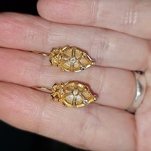 Joan Rivers goldtone pierced earrings